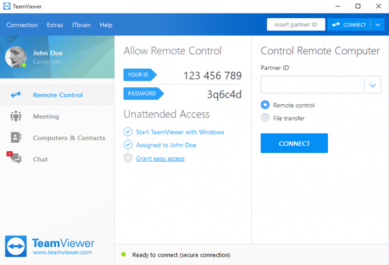 in teamviewer free can i see when computers connected log